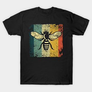 Vintage Bee Designs Women Honey Beekeeping Bee T-Shirt